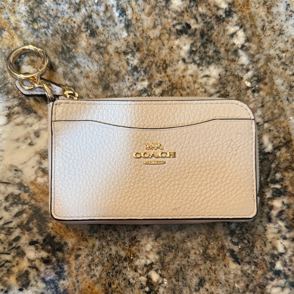 Coach Off-White Leather Key Holder